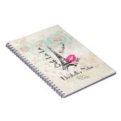 Ooh La La Paris Eiffel Tower on Pattern Notitieboek (Rechterzijde)