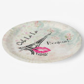 Ooh La La Paris Eiffel Tower on  Pattern Papieren Bordje (Gekanteld)