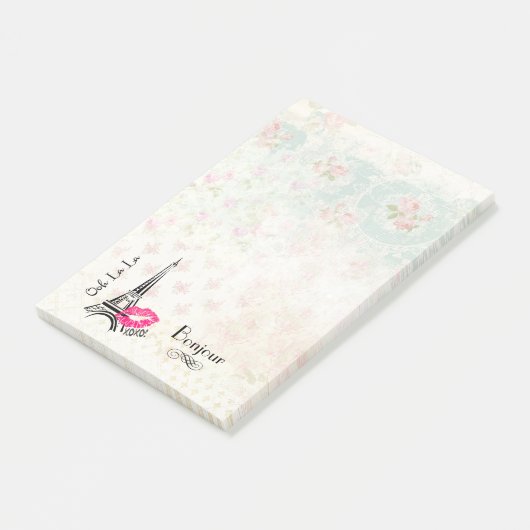 Ooh La La Paris Eiffel Tower on  Pattern Post-it® Notes (Schuin)