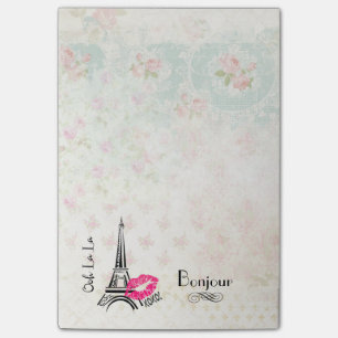 Ooh La La Paris Eiffel Tower on  Pattern Post-it® Notes