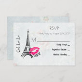 Ooh La La Paris Eiffel Tower RSVP (Voorkant / Achterkant)