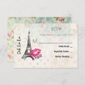 Ooh La La Paris Eiffel Tower RSVP (Voorkant / Achterkant)