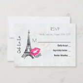 Ooh La La Paris Eiffel Tower  RSVP Kaartje (Voorkant)