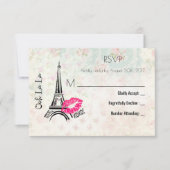 Ooh La La Paris Eiffel Tower RSVP Kaartje (Voorkant)