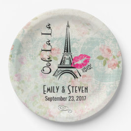 Ooh La La Paris Eiffel Tower Vintage Wedding Papieren Bordje