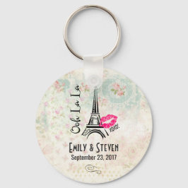 Ooh La La Paris Eiffel Tower Vintage Wedding Sleutelhanger