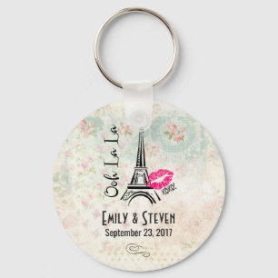 Ooh La La Paris Eiffel Tower Vintage Wedding Sleutelhanger