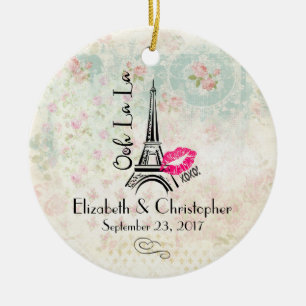 Ooh La La Paris Eiffel Tower Wedding Keramisch Ornament