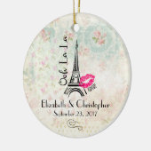 Ooh La La Paris Eiffel Tower Wedding Keramisch Ornament (Links)