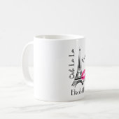 Ooh La La Paris Eiffeltoren met roze lips Koffiemok (Voorkant links)