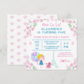 Ooh la la! Paris meisje en poedel verjaardag Kaart (Voorkant / Achterkant)