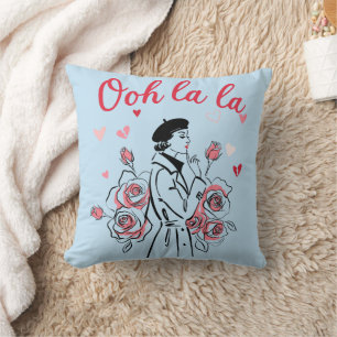 Ooh La La Paris Meisje – Romantische Franse Esthet Kussen