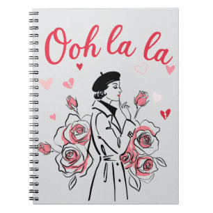 Ooh La La Paris Meisje – Romantische Franse Esthet Notitieboek