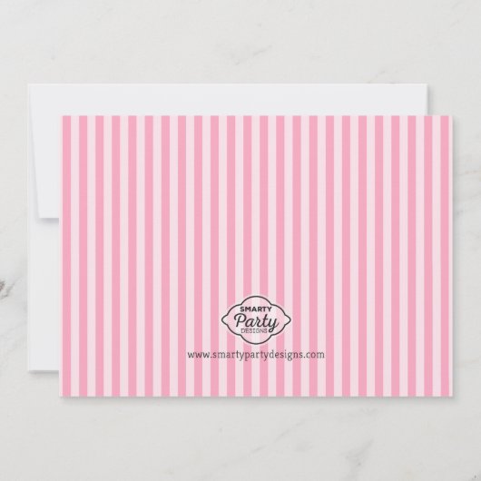 Ooh la la - Paris Poodle Roze Baby Borrel Kaart (Achterkant)