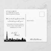 Ooh La La Paris Skyline Aangepaste foto Aankondigingskaart (Achterkant)