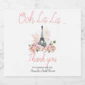 Ooh La La Parisiaanse bloemige bruidsdouche in Fra Sparkling Wijnetiket (Enkel label)