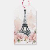 Ooh La La Parisiaanse Franse Bloemrijke Bruidsuitn Cadeaulabel (Achterkant)