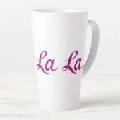 Ooh La La Script Magenta Latte Mok (Rechterhoek)