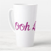 Ooh La La Script Magenta Latte Mok (Linkerhoek)