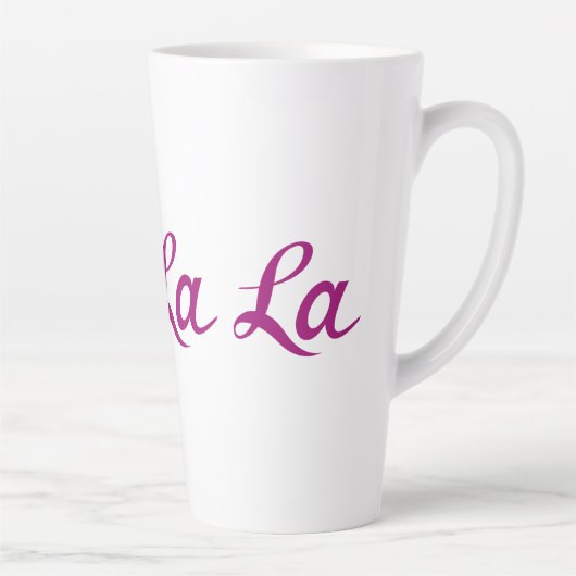 Ooh La La Script Magenta Latte Mok (Rechts)