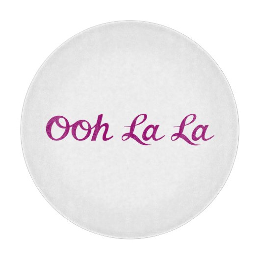 Ooh La La Script Magenta Snijplank (Voorkant)