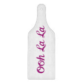 Ooh La La Script Magenta Snijplank (Voorkant)