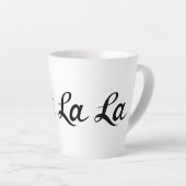 Ooh La La Script Zwart Latte Mok (Rechterhoek)