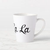 Ooh La La Script Zwart Latte Mok (Rechts)