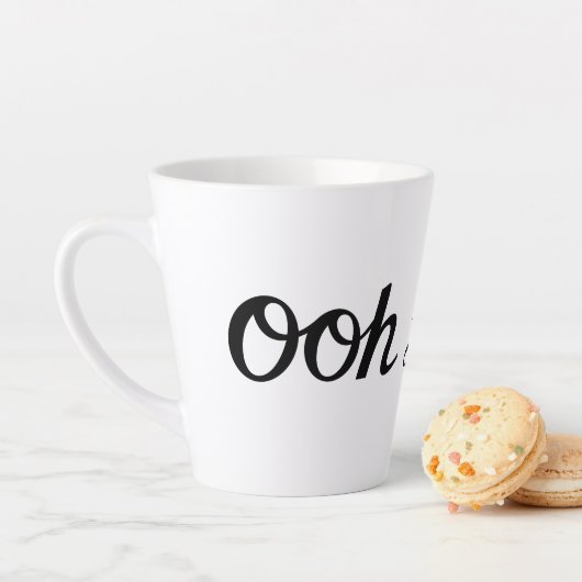 Ooh La La Script Zwart Latte Mok (In situ)