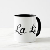 Ooh La La Script Zwart Mok (Voorkant rechts)