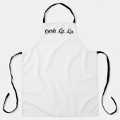 Ooh La La Script Zwart Schort (Voorkant)