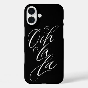 Ooh La La - Sensuous Lettering Luxury Black iPhone 16 Plus Hoesje
