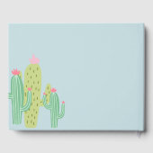 Ooh La Llama Baby shower Blauwe vetplanten Schatti Gastenboek (Achterkant)