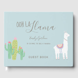 Ooh La Llama Baby shower Blauwe vetplanten Schatti Gastenboek