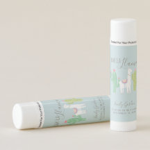 Ooh La Llama Baby shower Cute Blue Simple
