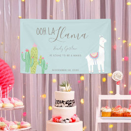 Ooh La Llama Baby shower Succulents Blue Cute Spandoek