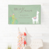Ooh La Llama Baby shower Succulents green Cute Spandoek (Insitu)