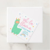 Ooh La Llama regenboog en sterren Baby shower Bedankjes Labels (In situ)