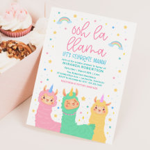 Ooh La Llama regenboog en sterren Baby shower