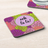 Ooh-la/Monogram Bloemen Onderzetter Set (Linkerzijde)