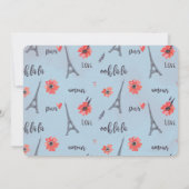 Ooh la Paris Birthday Uitnodiging (Achterkant)