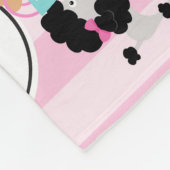 Ooh la Paris Eiffel Tower Pink en Black Fleece Deken (Hoek)