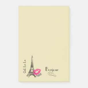 Ooh La Paris Eiffeltoren Bonjour Post-it® Notes