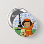 Ooh La Paris Ronde Button 5,7 Cm (Voorkant /achterkant)