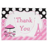 Ooh la Paris Tea Verjaardagsfeest Dank u Groot Cadeauzakje (Achterkant)