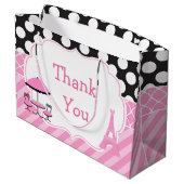 Ooh la Paris Tea Verjaardagsfeest Dank u Groot Cadeauzakje (Achterkant Gekanteld)