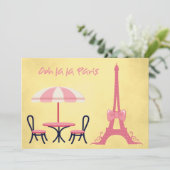 Ooh la Paris uitnodiging (Staand voorkant)