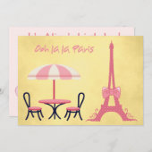 Ooh la Paris uitnodiging (Voorkant / Achterkant)
