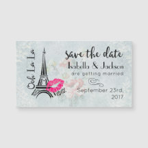 Ooh La Pink Lips Eiffeltoren Save The Date