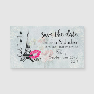 Ooh La Pink Lips Eiffeltoren Save The Date